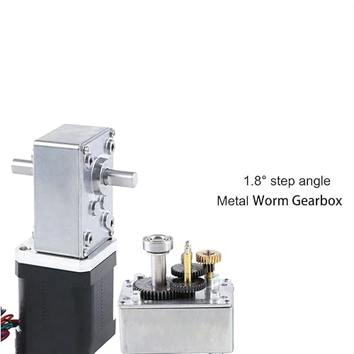 Worm Gearbox Nema 17 Stepper Motor 1:17 1:505 1:670 Reducer 7x15mm Double D Shaft 42mm Stepper Motor 1.7A 1.8 Degree Driver Extruder(17:1) - Poueer