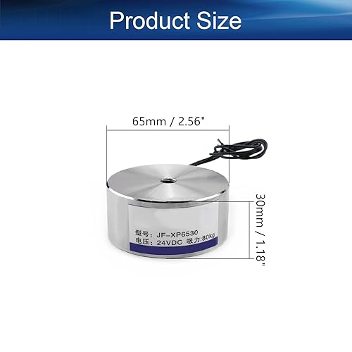 Heyiarbeit 12V DC 1500N Electric Lifting Magnet Electromagnet Solenoid Lift Holding 80mmx38mm - Poueer