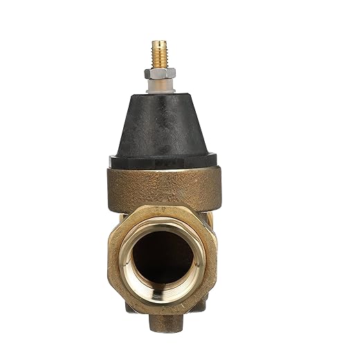 Watts LFN45B Series 3/4' Lead-Free Cast Copper Silicon Alloy Water Pressure Reducing Valve, Double Union Solder Inlet and Outlet, Elastomer Disc, Adjustable Pressure 25 to 75 psi, Maximum 400 psi - Poueer