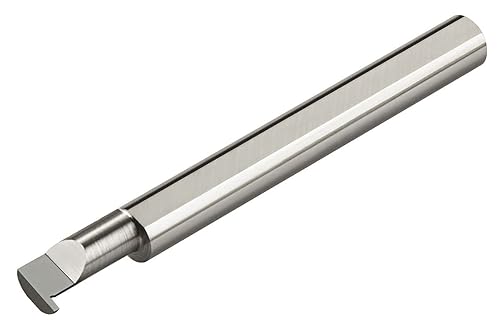 Micro 100 RR-030-6 Grooving Tool - Retaining Ring, .030' Width, .050' Proj, .272' Min Bore Dia, 3/8' Max Bore Depth, 1/8' Offset, 1/4' Shank Dia, 2-1/2' OAL, Uncoated - Poueer