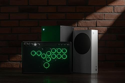 8BitDo All-Button Arcade Controller for Xbox Series X|S, Xbox One & PC – 2.4G Wireless, Low-profile Mechanical Switches, Programmable Buttons, Hot-swappable PCB, RGB Lighting - Officially Licensed - Poueer