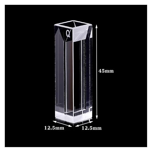 Cuvette 1pcs Micro Quartz Fluorescence Cuvette with Lid 350ul - Poueer