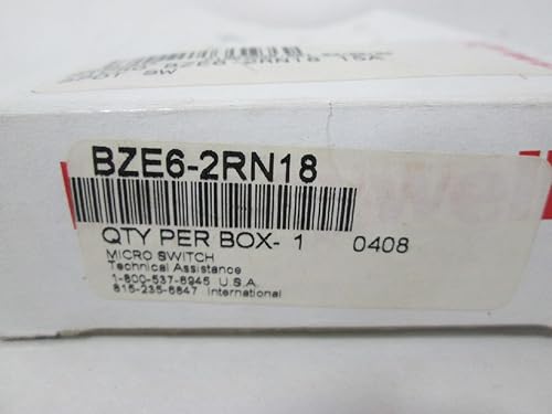 Honeywell BZE6-2RN18 Switch, Enclosed, Compact, 15 AMPS, Side Mount, Coil Spring Wobble Lever - Poueer