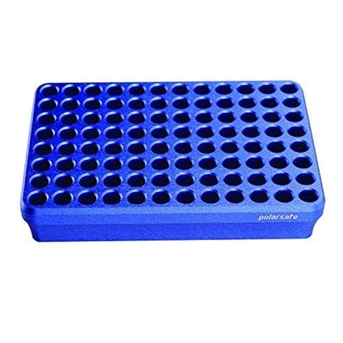 CB15 Polarsafe Aluminum Cooling Block 15-Well for 1.5-2.0 mL Tubes, Blue - Poueer