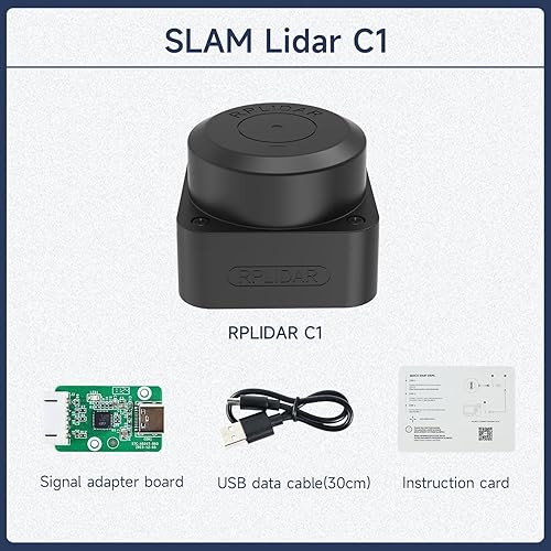 Yahboom Silan Lidar Sensor ROS Robot TOF Range Navigation 3D Scanner Laser Measurement Tool RPLIDAR A1 C1 (RPLIDAR C1) - Poueer