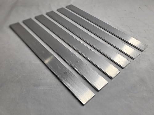 6061 Aluminum Flat Bar, 1/4' x 1-1/2' x 17' long, Solid Stock, Plate, 6 pack - Poueer