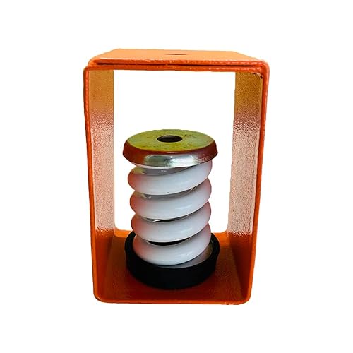Spring Hanger Vibration Isolator, Load 132lbs and 1' Deflection (Green, Pack of 4) - Poueer