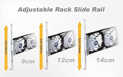 TITAN- 12V DC IP55 Waterproof Double Rack Mount Ventilation Cooling Fan with Timer and Speed Controller- TTC-SC20 (90mm) - Poueer