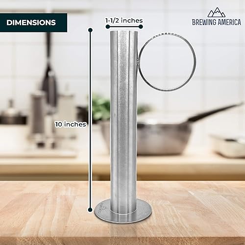 Maple Syrup Hydrometer Kit with Test Cup Testing Kit: Metal Cup, American-Made Syrup Hydrometer and Cleaning Brush by Brewing America - Poueer