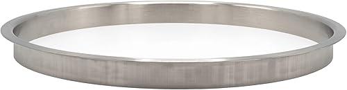 OUTWATER 10' (Nominal) Diameter x 2' Height 304 Polished Stainless Steel Trash Grommets for Countertop Inserted Trash Chutes - Poueer