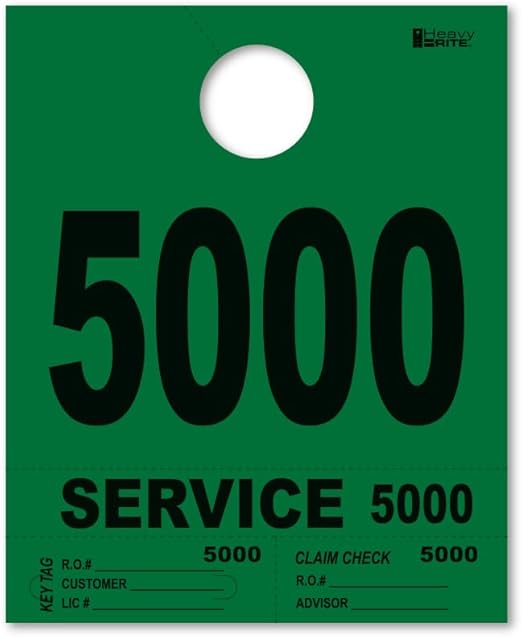 Flywheel Heavy Brite 4 Part Service Dispatch Numbers (000, Blue) - Poueer