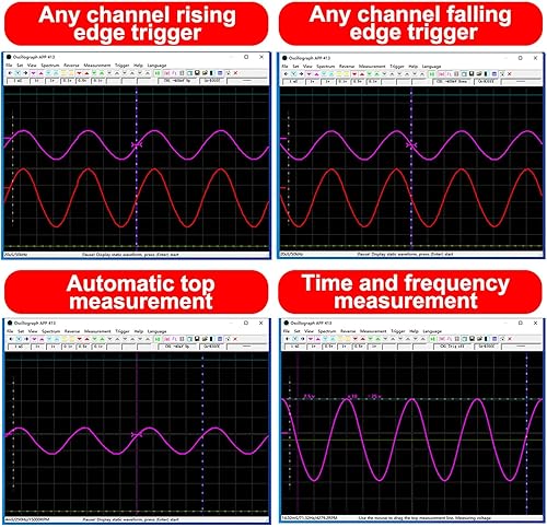 Virtual Oscilloscope 0Hz To 50kHz Range Maximum 150kHz Sampling Rate 5 Channel USB PC Virtual Oscilloscope - Poueer