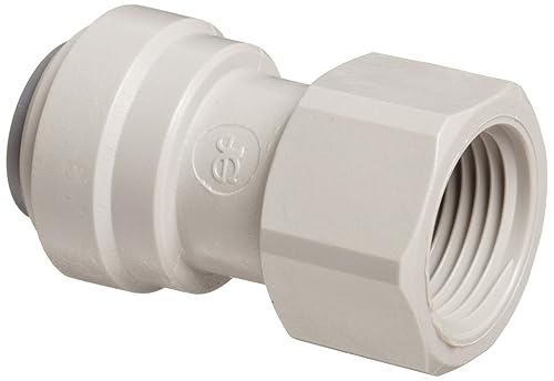 John Guest Acetal Copolymer Tube Fitting, Flat End Adaptor, 3/8' Tube OD x 1/2' BSP Female (Pack of 10) - Poueer