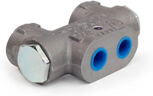 Metro Lock Valves: MFG NO. 411-04, Single Circuit, 8 GPM, 3000 PSI with 1/2’’ Inlet/Outlet NPT Ports, Max GPM: 15, 280364 - Poueer