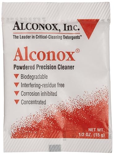 Alconox 1112 Powdered Precision Cleaner, 50 x 1/2oz Packet Dispenser Box - Poueer