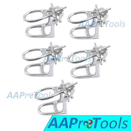 5PCS Dental LAB GALVANIZING Articulator Chrome Plated Full HIGH Arch Denture Adjustable A+ Quality - Poueer