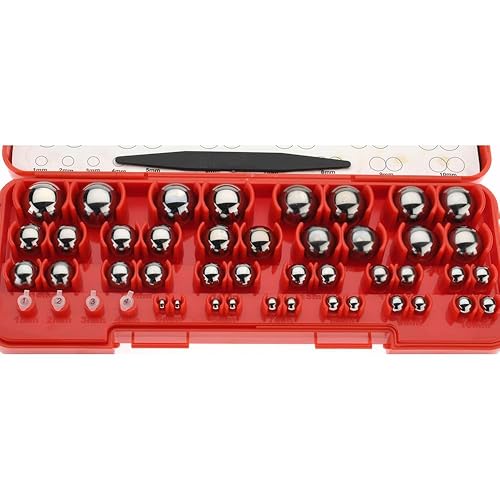 SPI 10-194-9 Precision Chrome Steel Metric Gage Ball Set: 25 Pairs, 1mm to 25mm - Poueer