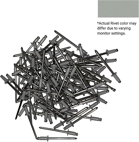 EAGLE 1: Stainless steel Rivets 1/8' x 1/4' (#43) (250, Light Stone) - Poueer