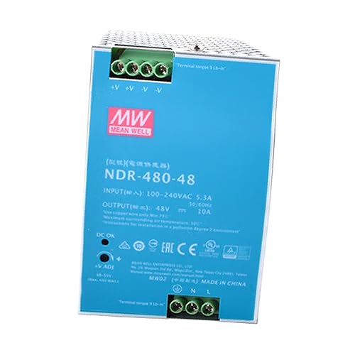 NDR-480-48 480W DIN Rail Power Supply 48V 10A with UL508 Certification for Industrial Control Systems - Poueer