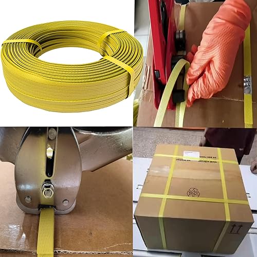 Poly Strapping 1/2inch x 660ft, 100pcs Snap-On Seals, Tensioner Sealer Tools,Havey Duty Pallet Strapping Kit - Poueer