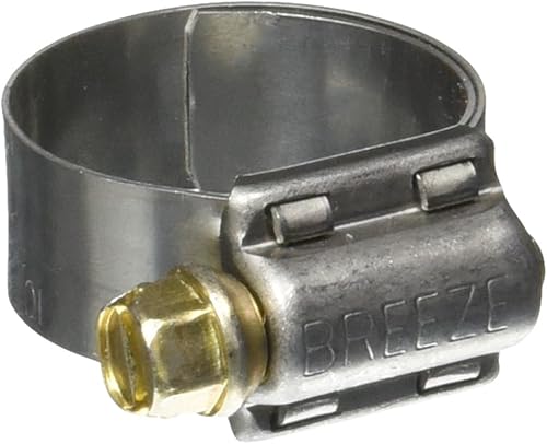 10 Pack Breeze 9410 Aero-Seal Liner Clamps with Stainless Screw Effective Diameter Range: 9/16' - 1-1/16' (14mm - 27mm) - Poueer