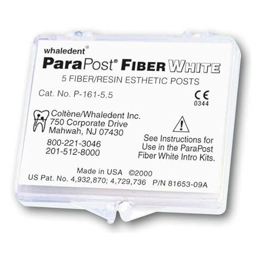 Whaledent PF161-5.5 ParaPost Fiber White Resin Esthetic Posts .055 5/Pk - Poueer