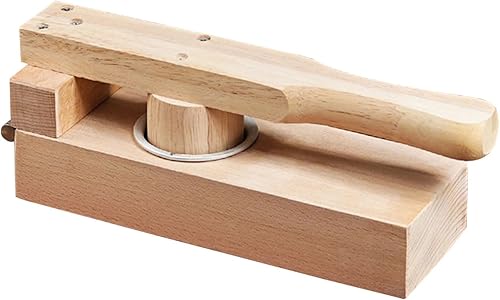 caralei Practical Wood Mochi Maker Convenient Kitchen Embosser Tool Practical Thick Wood Dough Press for Traditional Snacks Wood - Poueer