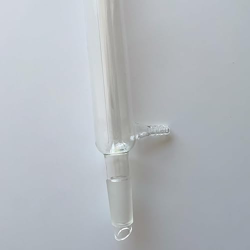 Liebig Condenser, Borosilicate Glass Liebig Condenser with 24/40 Joints, 400mm Jacket Length & 10mm Glass Hose Connection, Lab Glassware - Poueer