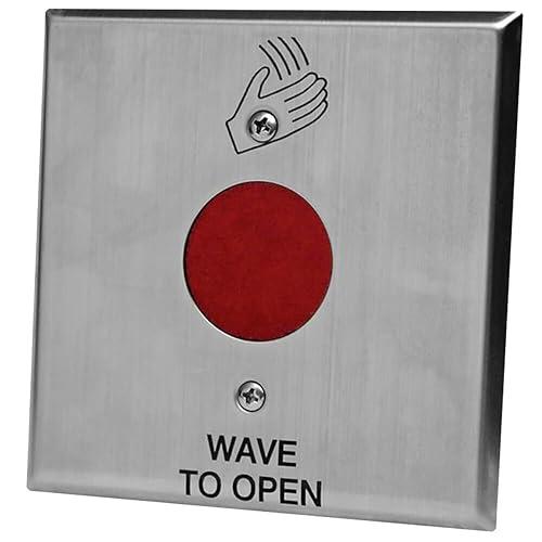 216 Series Infrared Wave to Open Touchplate, Brushed Stainless Steel Finish - Poueer