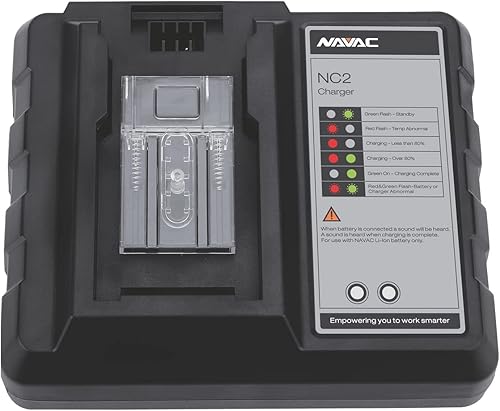 NAVAC NC2 Battery Charger | for NB1 and NBP2 Batteries of Cordless Vacuum Pump NP2DLM/NP4DLM | 2 Years Warranty - Poueer