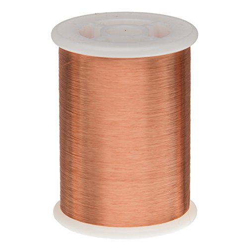 Remington Industries 42SNSP 42 AWG Magnet Wire, Enameled Copper Wire, 1.0 lb, 0.0026' Diameter, 51313' Length, Natural - Poueer