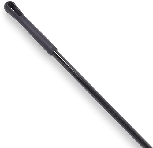 SPARTA 41225EC03 Fiberglass Broom Handle, Mop Handle, Replacement Handle With Acme Threaded Tip For Commercial Cleaning, 48 Inches, Black, (Pack of 12) - Poueer