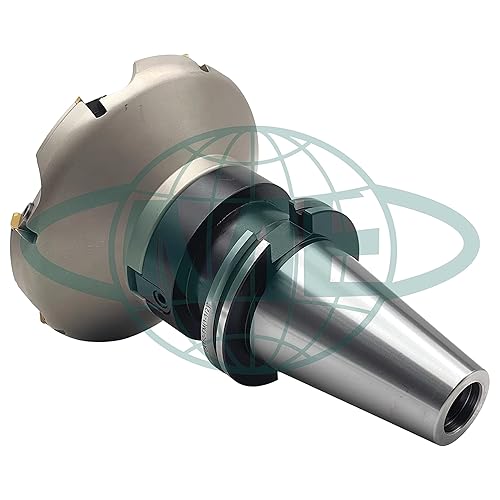 CME 6' 90° Indexable Face Mill w/ CAT50 Arbor, APKT1604 Inserts Included, 8 Flutes - Poueer