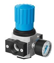 FESTO LR-3/8-D-MIDI 0-16 BAR, 3200L/MIN, Direction Control, G 3/8, Gauge, Pressure Regulator - Poueer