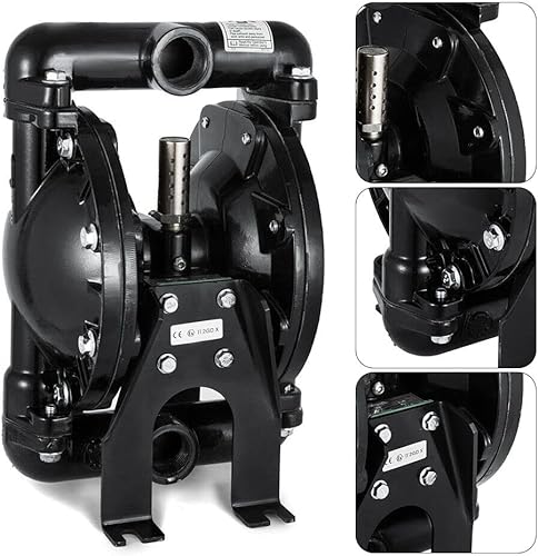 Air-Operated Double Diaphragm Pump 120PSI 35Gpm Pneumatic Dual Diaphragm Pump Air-Operated Waste Oil Transfer Pump - Poueer