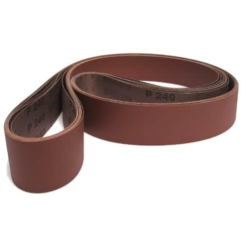 6 inch x 123 inch, 80 Grit, KK752X (General Grade), X-Weight, Aluminum Oxide (A/O), Abrasive Sanding Belts, 10-Pak - Poueer