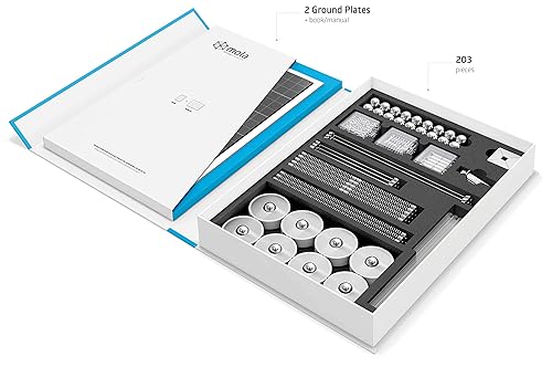 Mola Structural Kit 3 | Magnetic Modular Kit for Engineering and Architecture Education | 205 Pieces + Practical Guide - Poueer