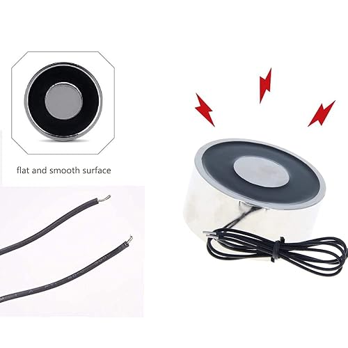 Heyiarbeit 12V DC 1500N Electric Lifting Magnet Electromagnet Solenoid Lift Holding 80mmx38mm - Poueer