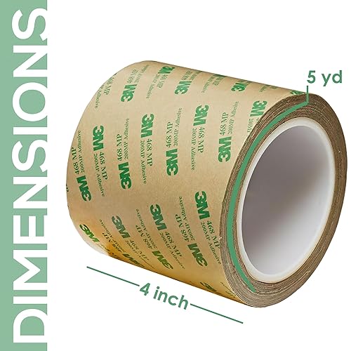 CANOPUS Double Sided Transfer Sheet, 468MP Adhesive Transfer Tape, 12in x 5yd - Poueer