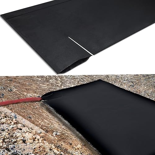 1 Pcs Silt Bags for Dewatering Filter Bag Non Woven Geotextile Fabric Oil Sludge Sediment Filter Bags for Construction, Black (5 x 10 ft) - Poueer