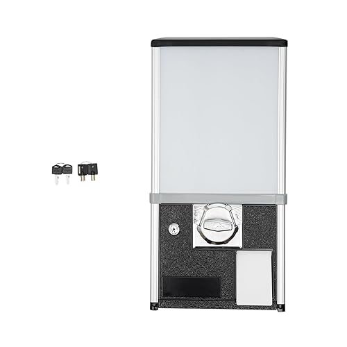 25-Cent Vending Machines for Kids, 20inch Large Gumball Vending Machine Commercial Vending Machine Candy Vending Machine with 1.77-1.97inch Window Capacity, Black - Poueer