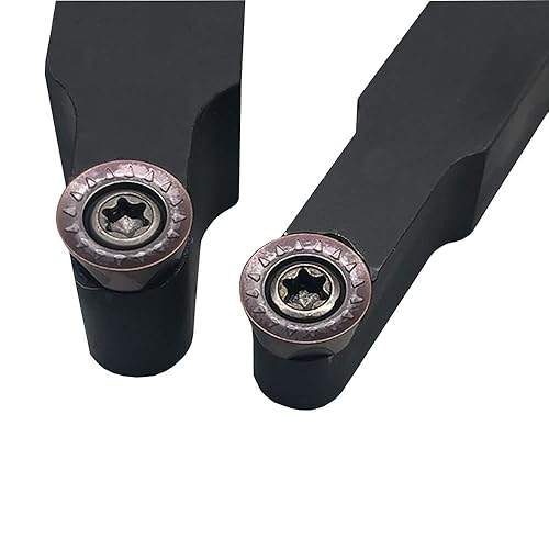 10pcs RPMT10T3 Indexable Carbide Inserts Milling Cutter with 1/2',5/8',' SRDPN Indexable Tool Holder Metal Lathe Cutting Tools (SRDPN1212H10+SRDPN1616H10+RPMT10T3) - Poueer