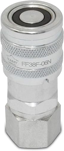 3/8″ Flat Face Connect Under Pressure Hydraulic Quick Connect Coupler Set, 3/8″ NPT Thread - Poueer