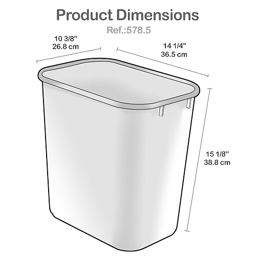 Acrimet Wastebasket Bin for Recycling and Waste, 6.75 Gallon/ 27 Quart/ 24 Liter (Plastic) (Green and Blue) (Set of 2) - Poueer