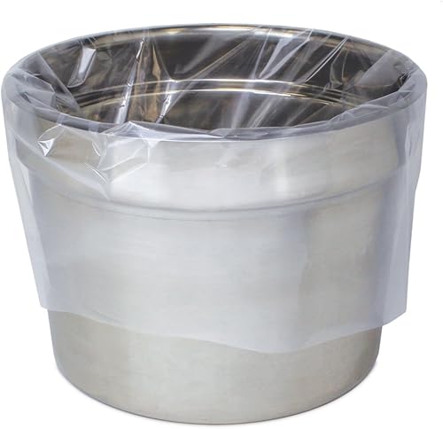 PanSaver Hotel Clear Round Pan Liners for Easy Clean Up - Disposable Buffet Pan Liners, Ovenable up to 400F (9 & 11 Quart Round Pan Liner - 18 x 20 IN) - Poueer