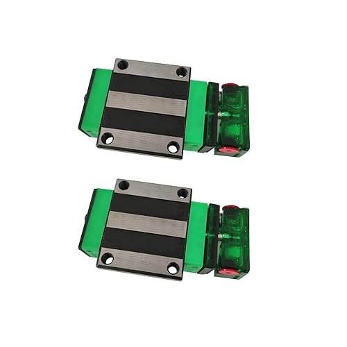 EGW15CA Carriage Slider Block, 2pcs EGW15CA Flange Bearing Slider Block with 2pcs E2 Oil Box Self-Lubricating Slider Assembly for 3D Printer, CNC Machine and DIY Project - Poueer
