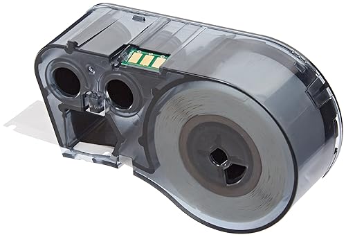 Brady - 131572 Official (M-90-427) Self-Laminating Vinyl Wire and Cable Labels, Black on White/Clear - Designed for BMP41, BMP51 and BMP53 Label Printers - 180 Labels/Roll, 0.75'x1.5x0.5' - Poueer