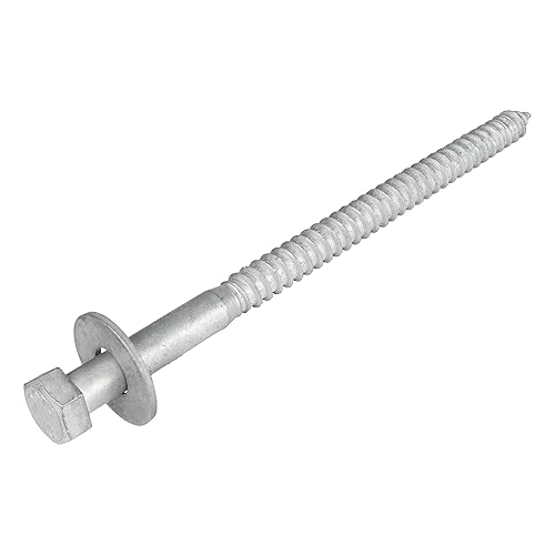 1/2 x 6 (25 Pack) Lag Screw Kit, 25 Screws and 25 washers, Hot Dip Galvanized, Meets ASME B18.2.1 Industrial/Commercial Grade by Makers Bolt - Poueer