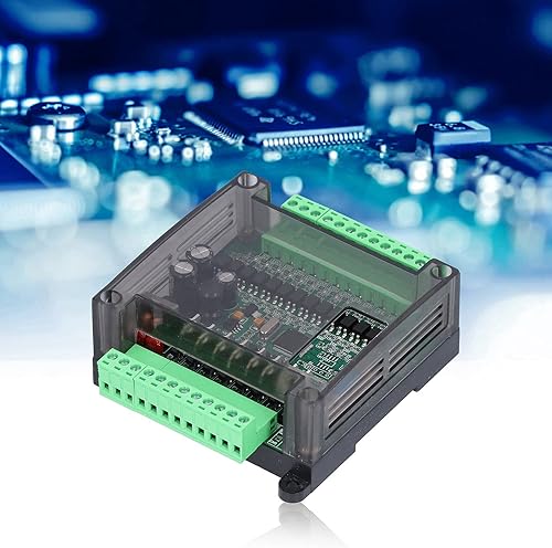 Garosa PLC Control Board DC12V Programmable Logic Controller Module 12 in 8 Out Pluggable 2N20MT Industrial Control Board(Add Shell) - Poueer