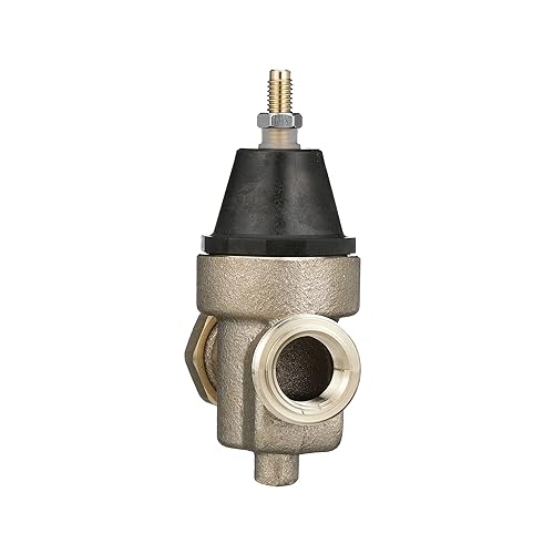 Watts LFN45B Series 3/4' Lead-Free Cast Copper Silicon Alloy Water Pressure Reducing Valve, Double Union Solder Inlet and Outlet, Elastomer Disc, Adjustable Pressure 25 to 75 psi, Maximum 400 psi - Poueer